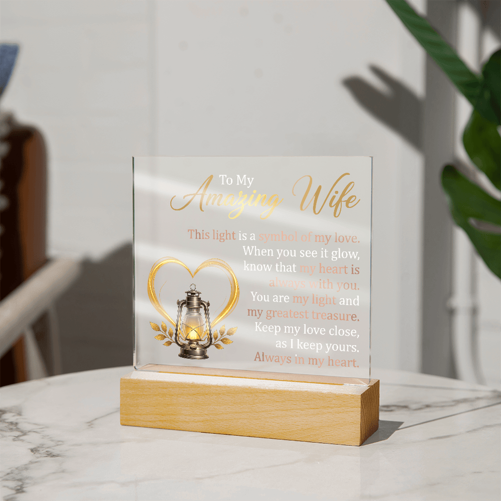 To My Amazing Wife - Acrylic Square Plaque
