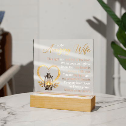 To My Amazing Wife - Acrylic Square Plaque