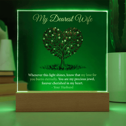 My Dearest Wife - Acrylic Square Plaque