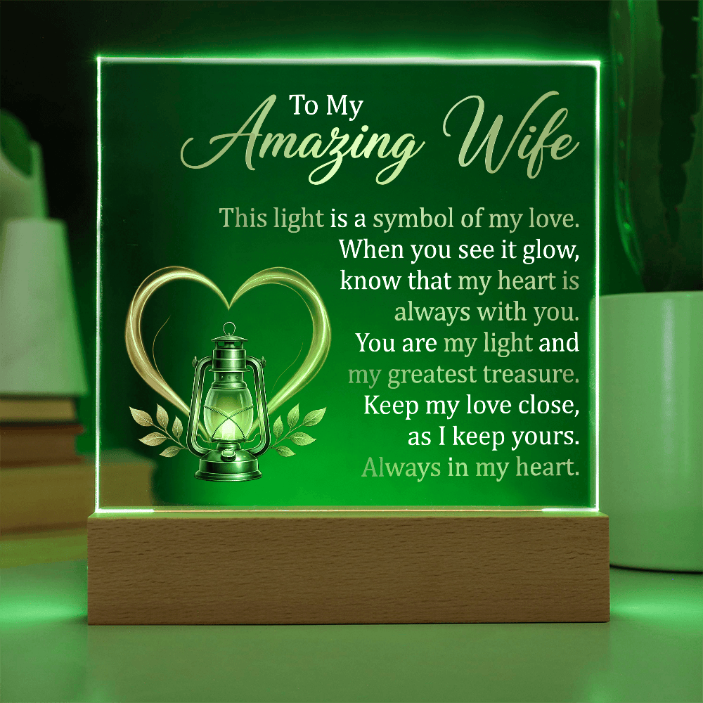 To My Amazing Wife - Acrylic Square Plaque