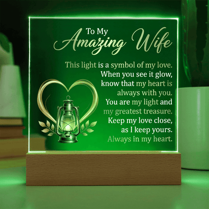 To My Amazing Wife - Acrylic Square Plaque