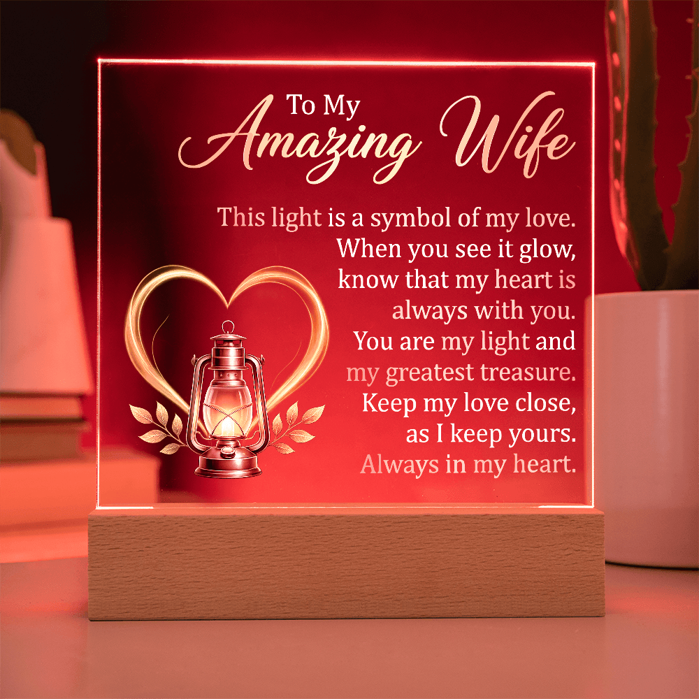 To My Amazing Wife - Acrylic Square Plaque