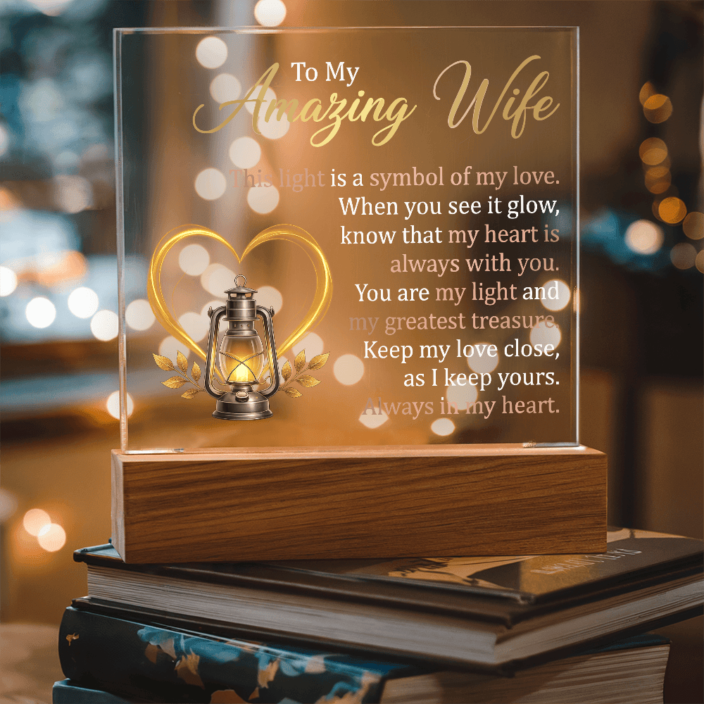To My Amazing Wife - Acrylic Square Plaque