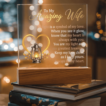 To My Amazing Wife - Acrylic Square Plaque