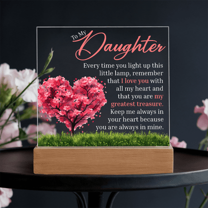 Gift for Daughter  - "My Greatest Treasure" LED Acrylic Plaque