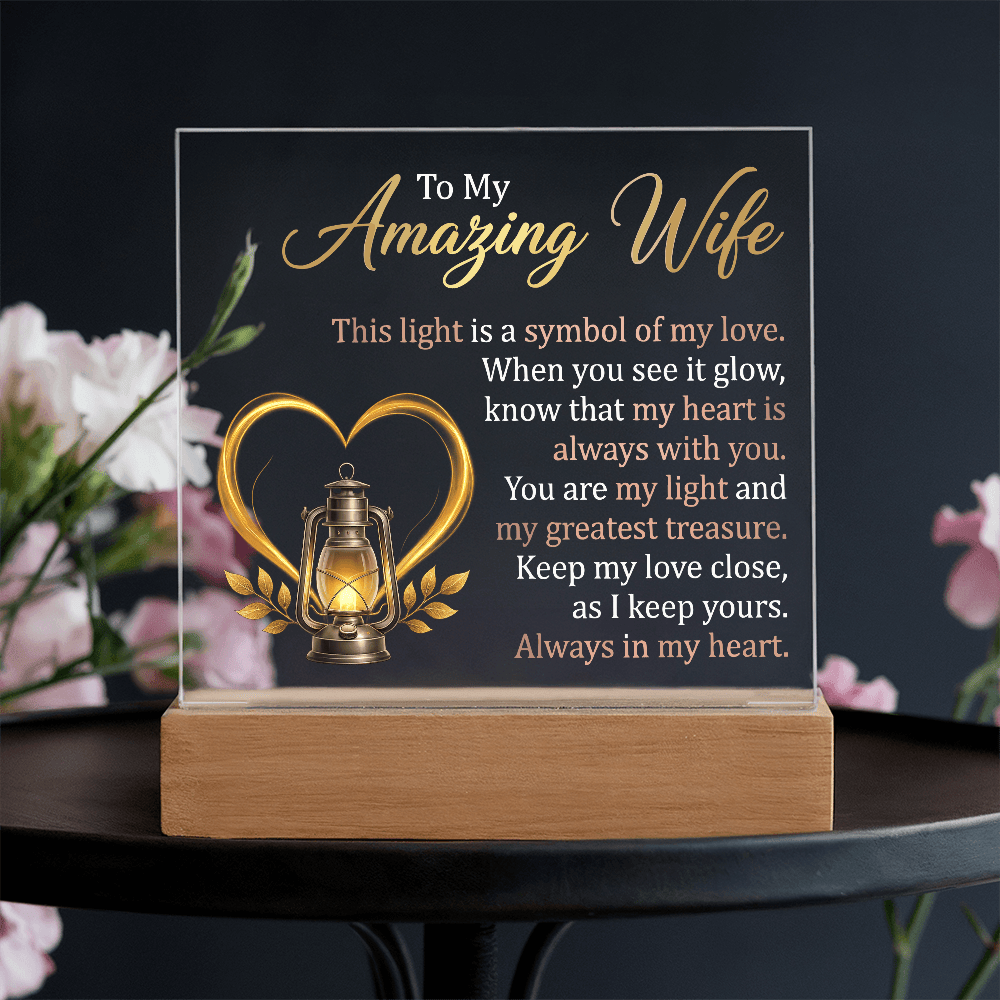 To My Amazing Wife - Acrylic Square Plaque