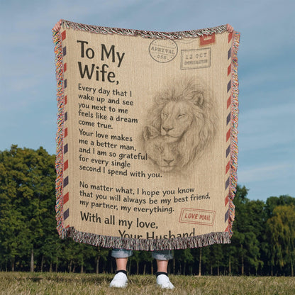 Gift to Wife from Husband - Heirloom Woven Blanket