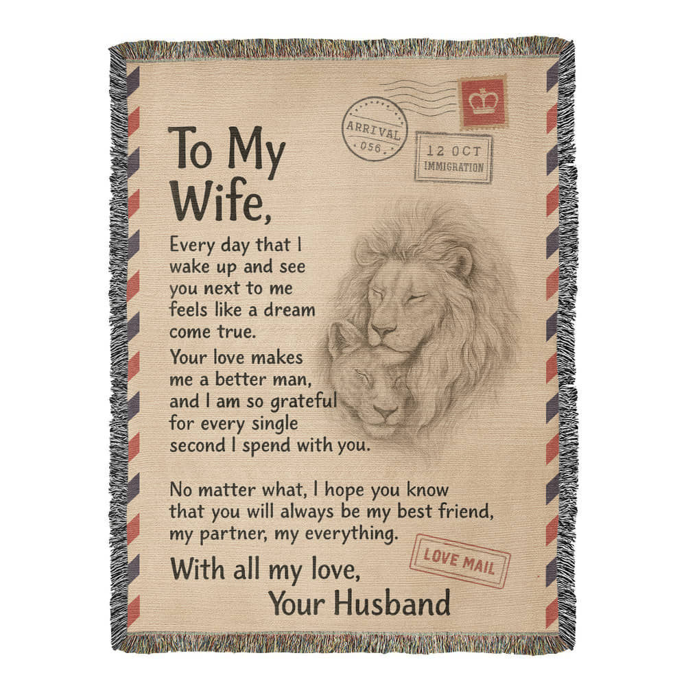 Gift to Wife from Husband - Heirloom Woven Blanket