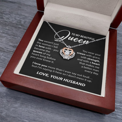 Gift for Wife from Husband - "To My Super Hot Wife" Necklace