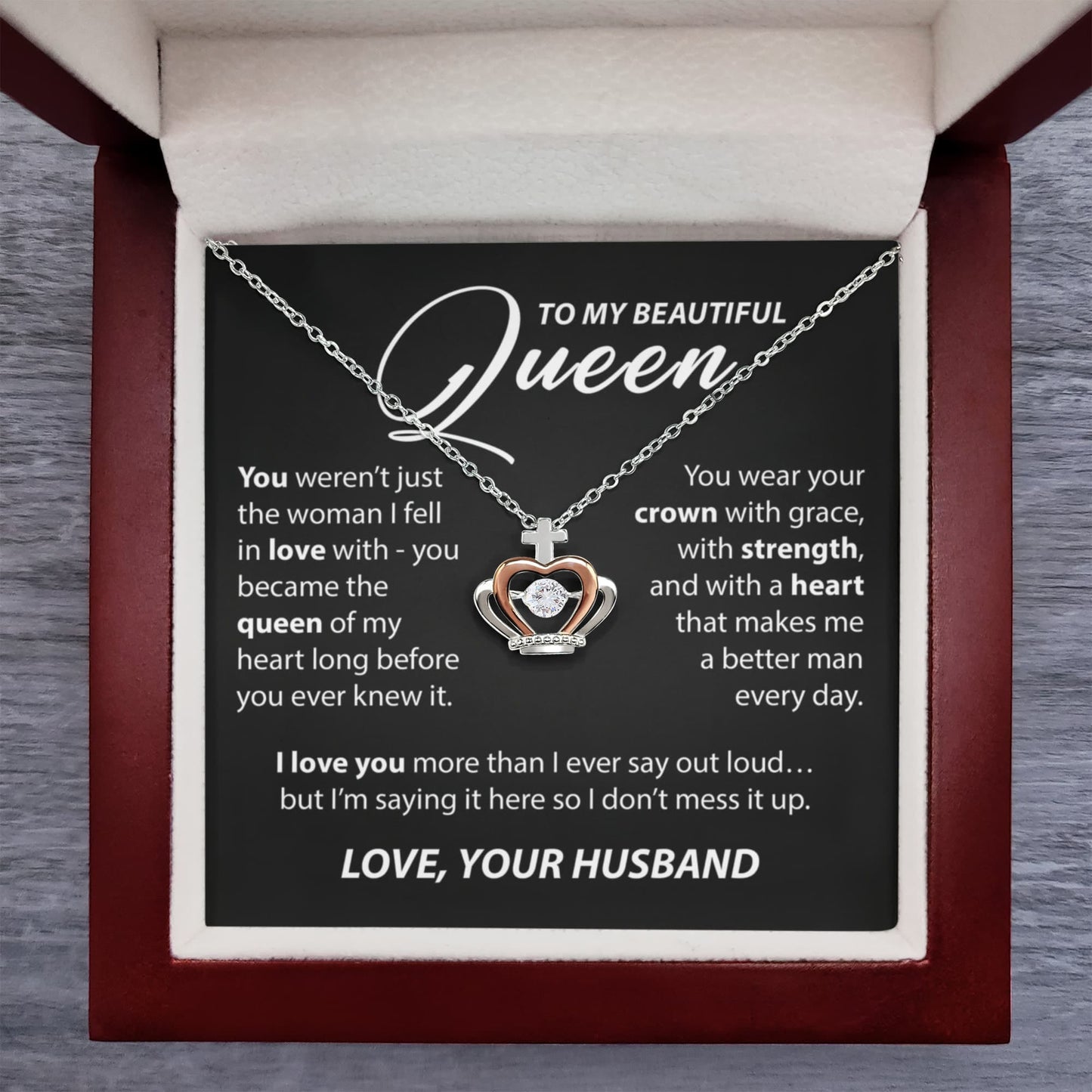 Gift for Wife from Husband - "To My Super Hot Wife" Necklace
