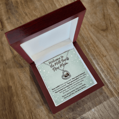 "Welcome to the Milk Bar, New Mom" - Gift Necklace for New Mom